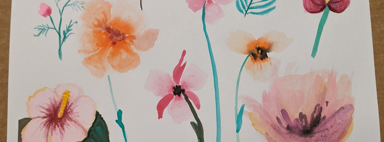 Sketchbook Art - Watercolour Flowers - Sandra Burns Art