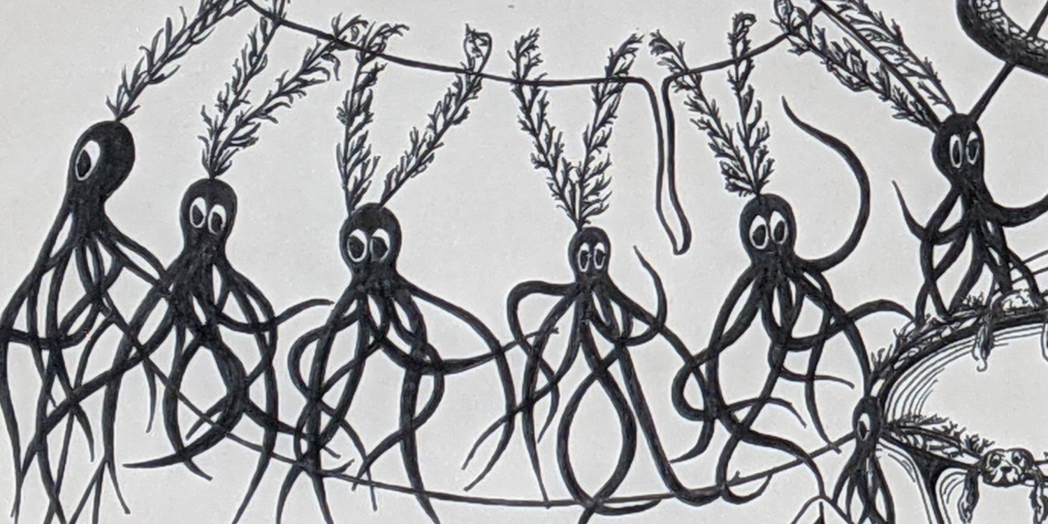 Sea Creatures Surrealism (cropped) - Sandra Burns Art