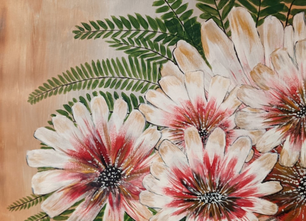 Flowers For You acrylic painting unframed | Sandra Burns ART