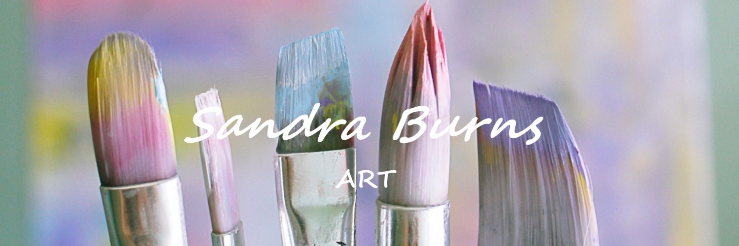 paint brushes with caption: Sandra Burns ART