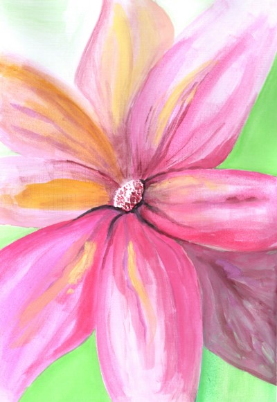 Blooming Delight acrylic painting unframed | Sandra Burns ART