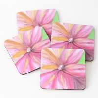 Blooming Delight drink coasters | Sandra Burns ART