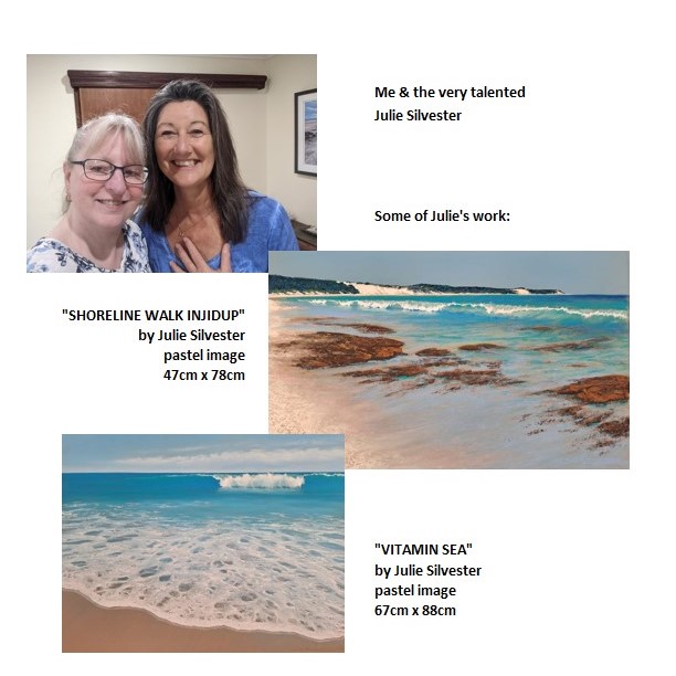 Beautiful ocean wave, seascape art by Julie Silvester in Perth, Western Australia. "Shoreline Walk Injidup" and "Vitamin Sea" artworks