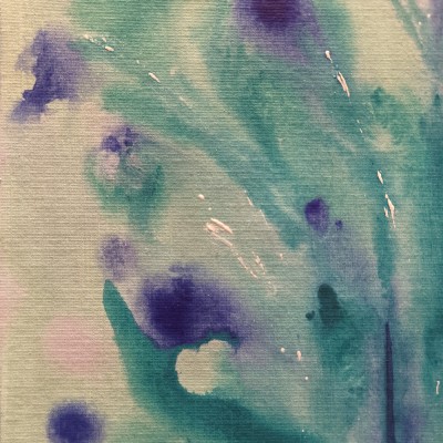 Underwater Work In Progress - Sandra Burns ART - a small section (close-up) of a new work in progress - an underwater painting