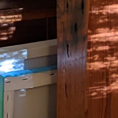 Sandra Burns ART Studio - a sneak peek inside the studio where the artwork is made - drawings, paintings, the easel, paint brushes, water mugs and more