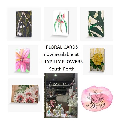 Floral greeting cards - Sandra Burns ART - mothers day cards, birthday cards, anniversary cards, available online or in store - original artwork reproduced on quality greeting cards