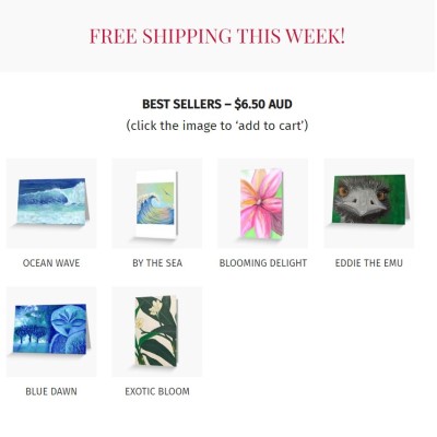 Greeting Cards from Sandra Burns ART - current best-sellers