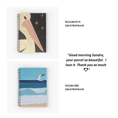 2 Spiral Notebooks - Sandra Burns ART