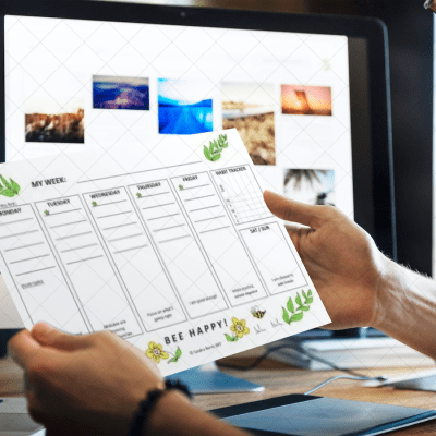 Bee Happy Weekly Planner - Sandra Burns ART