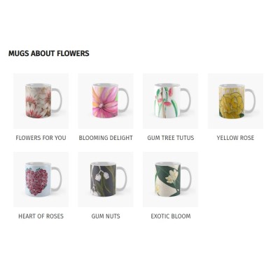 Floral Mugs - Sandra Burns ART