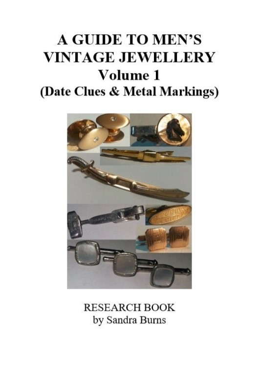 Men's Vintage Jewellery Research Book - Volumes 1 and 2 - vintage cufflinks, tie clips, collar bars and much more