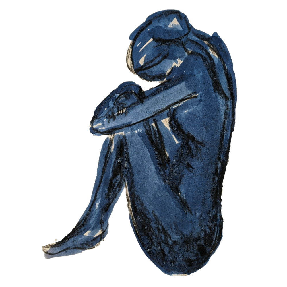 Blue Yoga by Sandra Burns ART