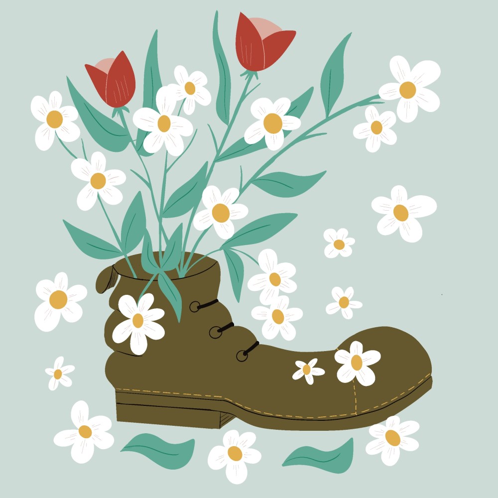 Boot Bouquet by Sandra Burns ART