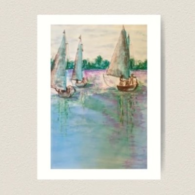 Sunday Sailing print unframed - Sandra Burns ART