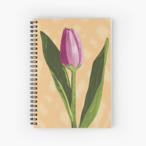 PINK TULIP - spiral notebook - Sandra Burns ART