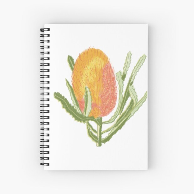 BANKSIA - spiral notebook - Sandra Burns ART