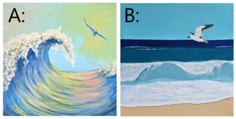Ocean Scenes by Sandra Burns ART - "By The Sea" and "Ocean Vibe"