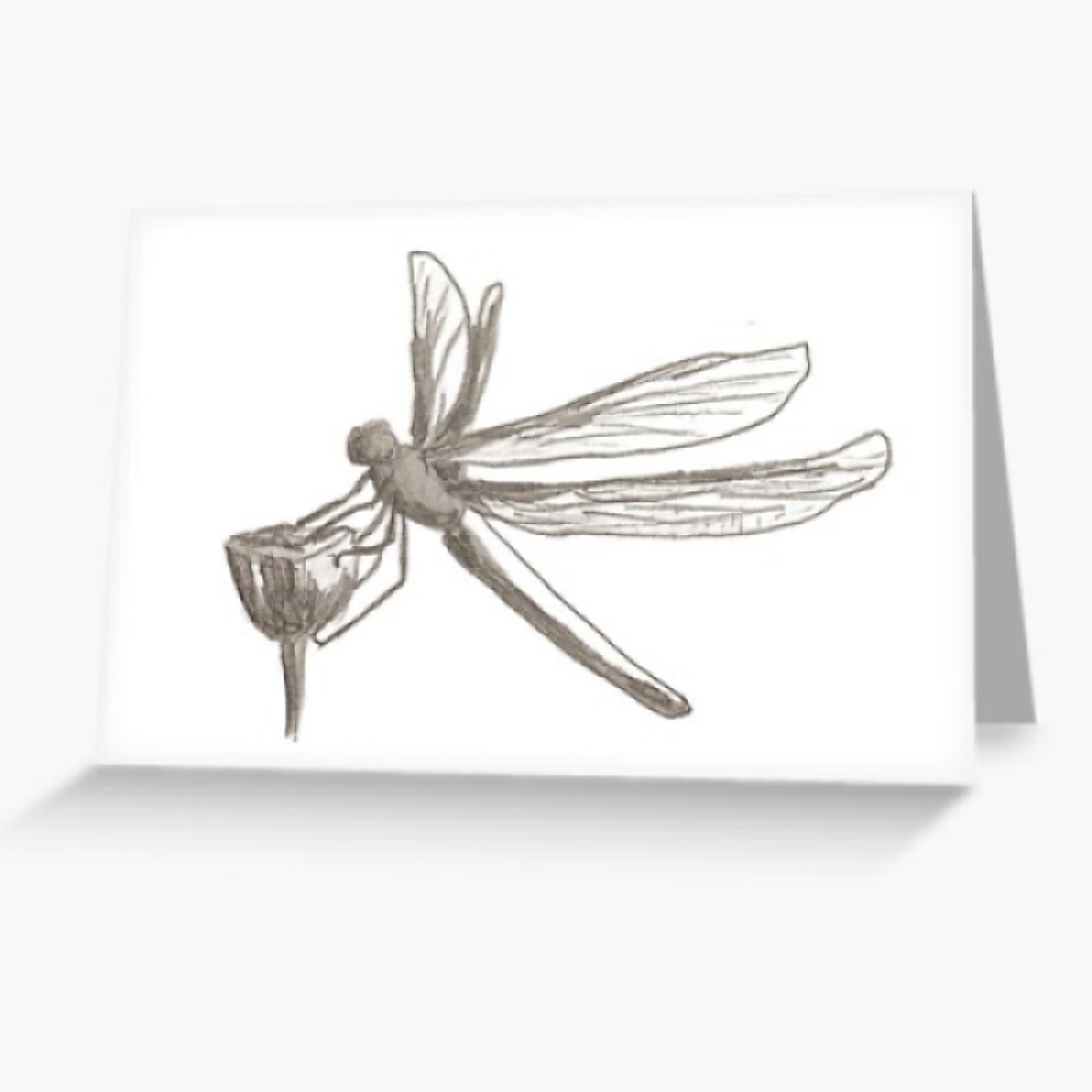 Dragonfly Love greeting card - Sandra Burns ART