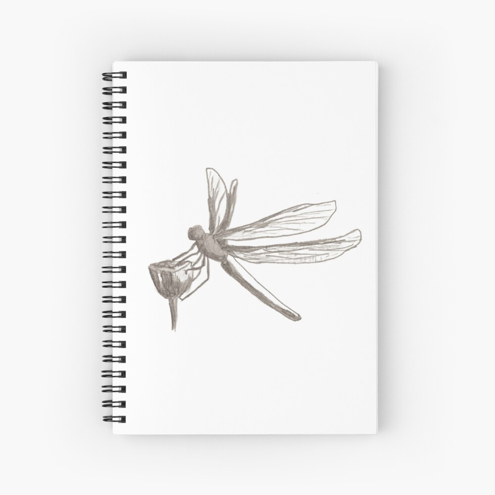 Dragonfly Love spiral notebook - Sandra Burns ART