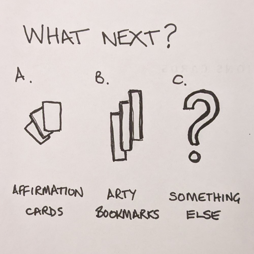 What Next - Help me decide what paper product to produce next - Sandra Burns ART