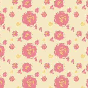 PICNIC JOY (PINK) by Sandra Burns ART - Awaken your senses with the gentle hum of picnic joy, as the sun's embrace and summer breeze warmly dance across your skin. A delightful pink and yellow pattern.