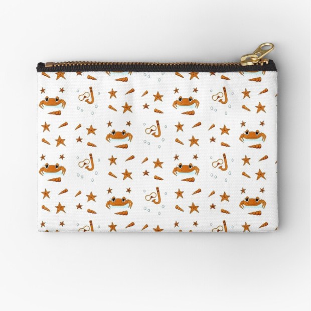 ADVENTURE BEACH - zipper pouch - Sandra Burns ART