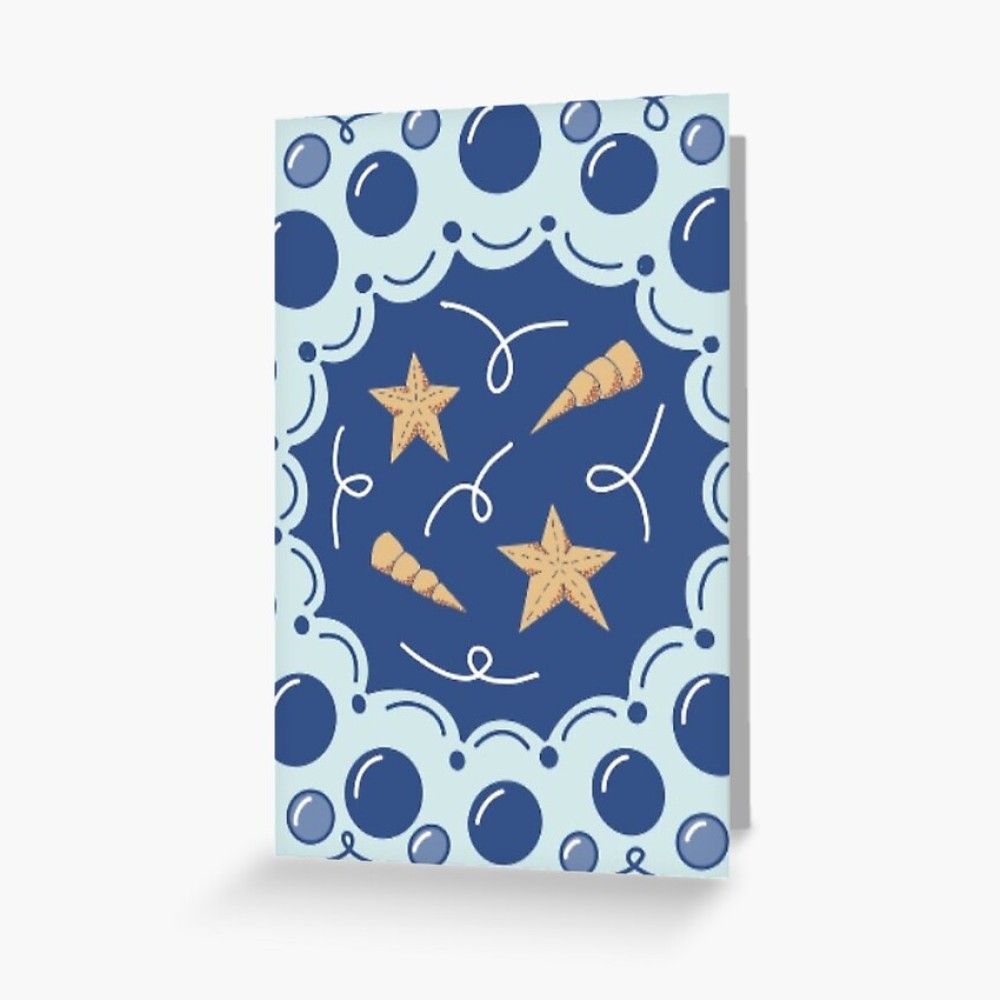 STARS & SHELLS greeting card - Sandra Burns ART