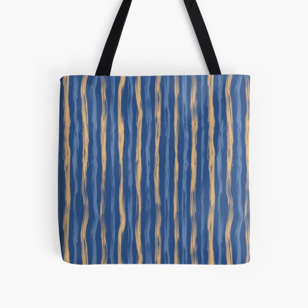 BEACH STRIPES DARK - tote bag - Sandra Burns ART