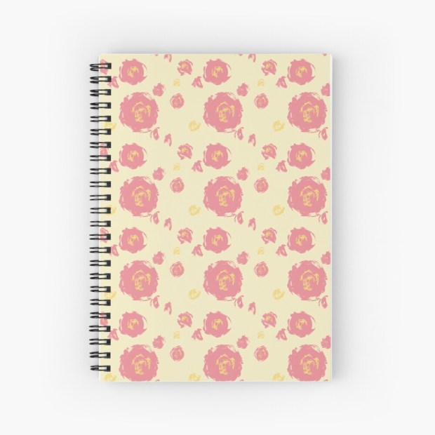 PICNIC JOY (PINK) spiral notebook by Sandra Burns ART