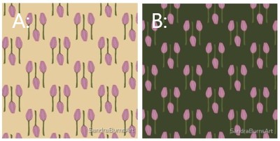 202506 Pink Tulips Pattern - member poll - Sandra Burns ART