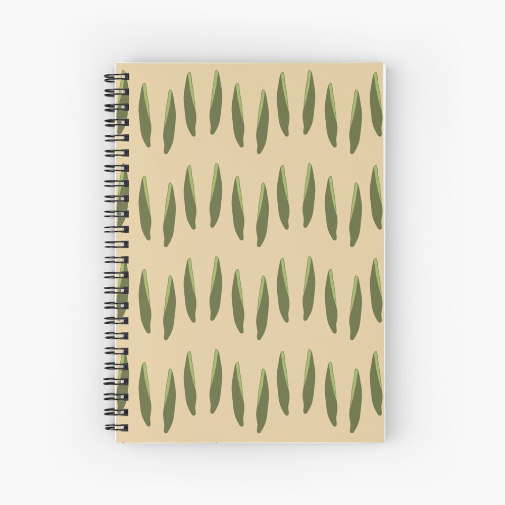 TULIP LEAF PATTERN - spiral notebook - Sandra Burns ART