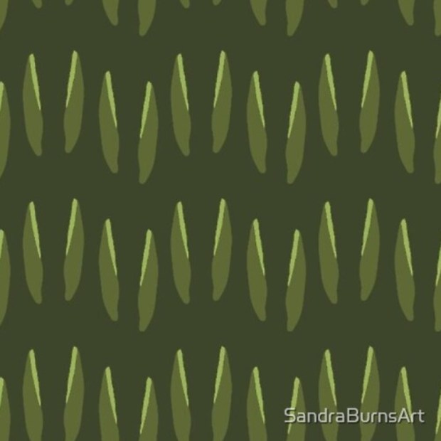 TULIP LEAF GREEN - by Sandra Burns ART