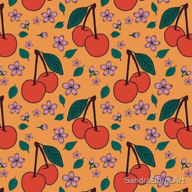 GINGERBREAD CHERRIES - from the Gingerbread Magic collection - by Sandra Burns ART