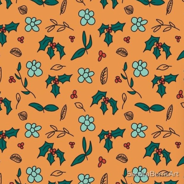 GINGERBREAD FLORAL - from the Gingerbread Magic collection - by Sandra Burns ART