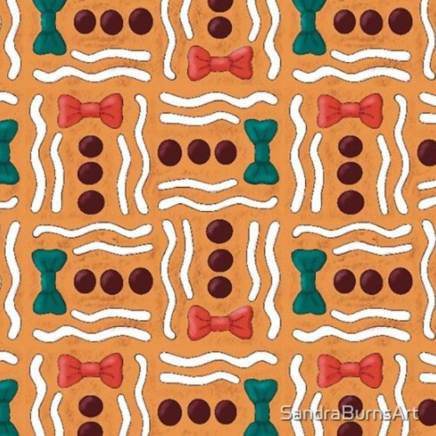 Buttons And Bows - from the Gingerbread Magic collection - by Sandra Burns ART