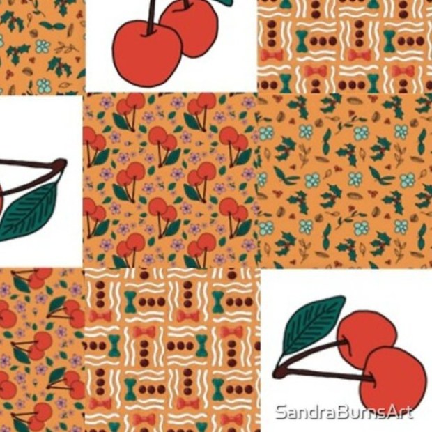 GINGERBREAD QUILTING - from the Gingerbread Magic collection - by Sandra Burns ART