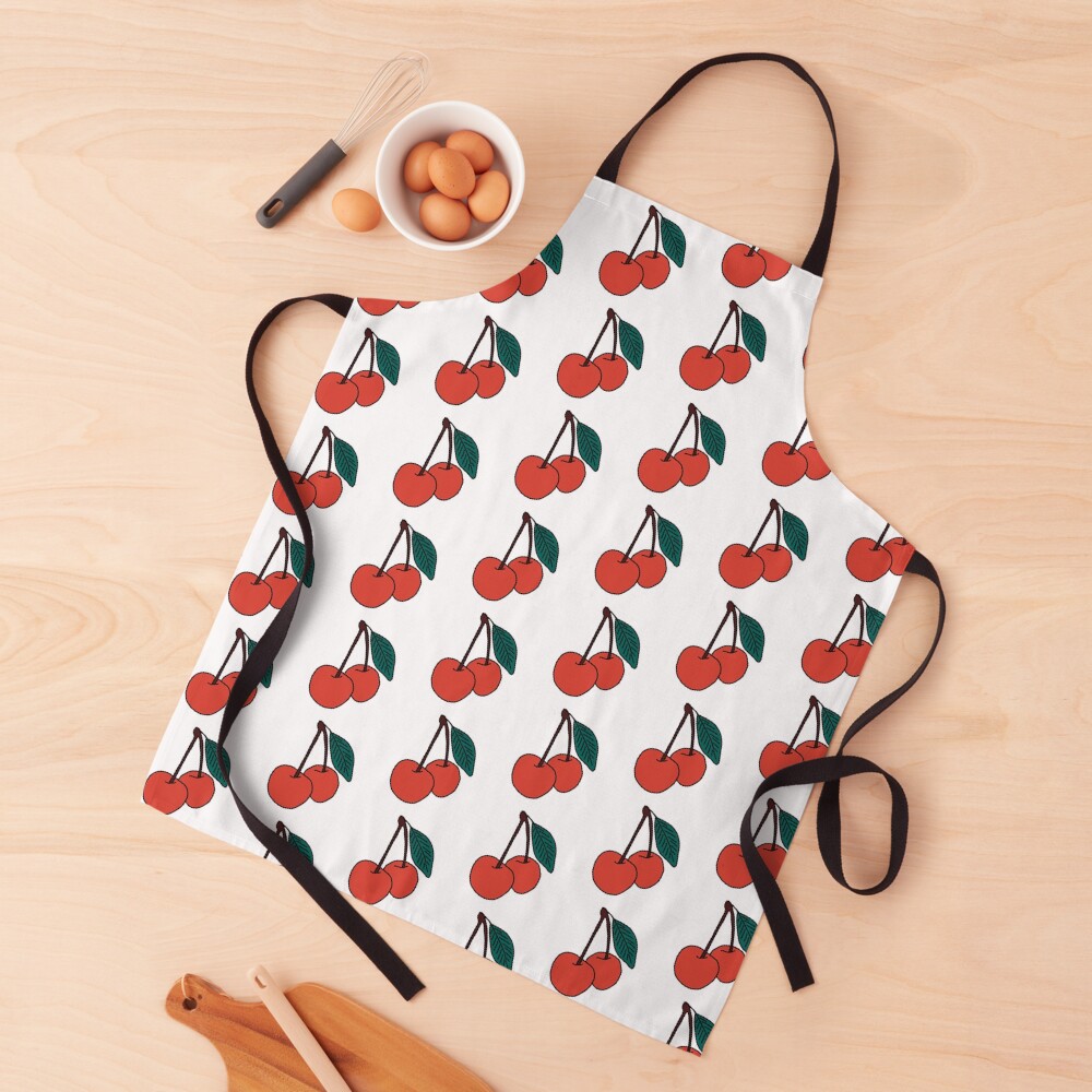 CHRISTMAS CHERRIES Apron - Gingerbread Magic collection - by Sandra Burns ART
