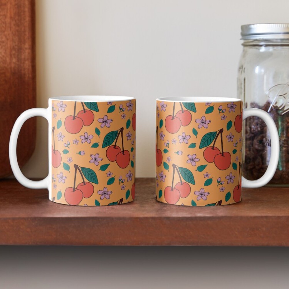 Gingerbread Cherries by Sandra Burns ART - design on classic mug