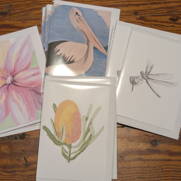 Greeting Cards reorder at Lilypilly Florist in South Perth - cards by Sandra Burns ART