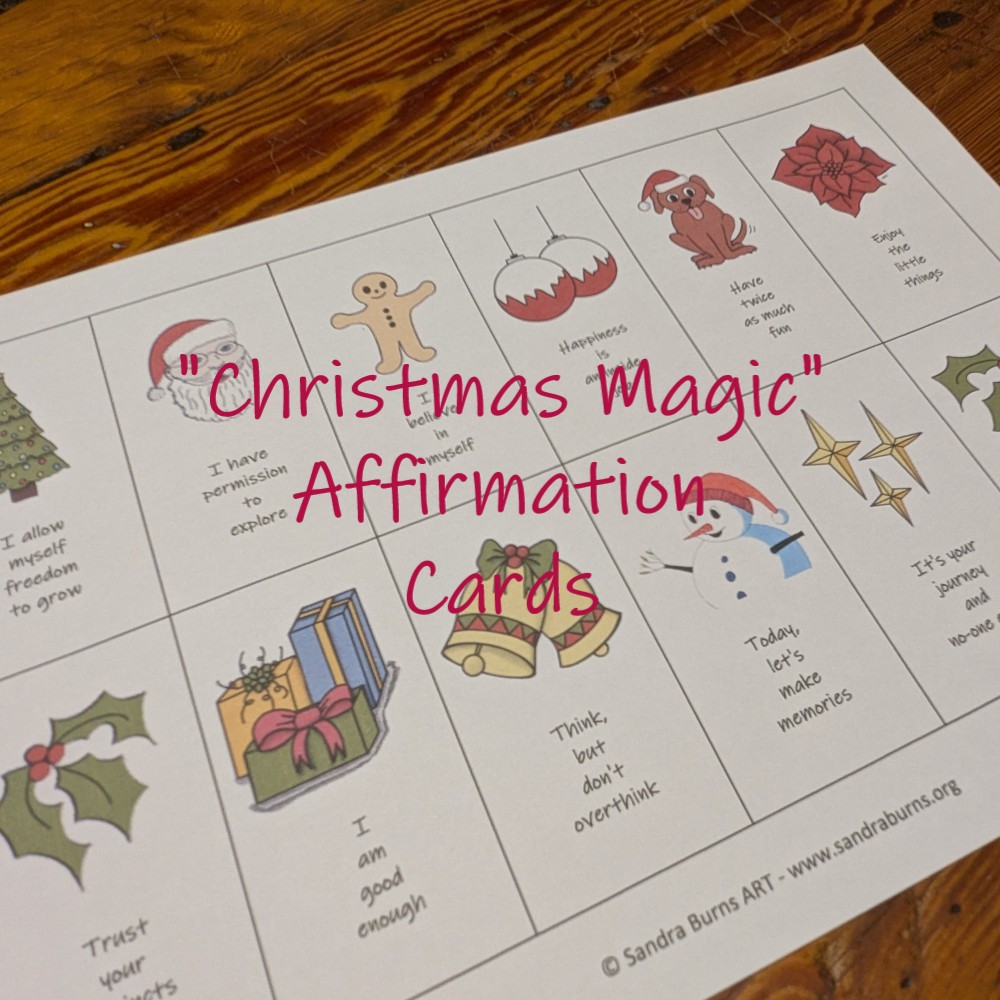 Christmas Magic - Affirmation Cards - by Sandra Burns ART