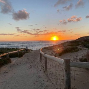 Margaret River - photo by Sandra Burns ART - sunset at Prevelly Beach